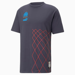 Olympique de Marseille ftblCulture Tee Men, Parisian Night-Bleu Azur