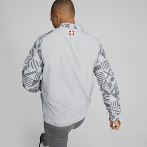 Switzerland Football Prematch Jacket Men, Harbor Mist-Smoked Pearl