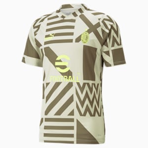 Camiseta de fútbol de concentración de A.C. Milan para hombre, Spring Moss