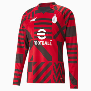 A.C. Milan Football Prematch Sweatshirt Men, Tango Red -Puma White