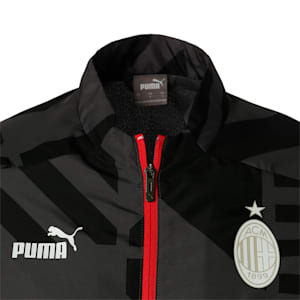 A.C. Milan Prematch Football Jacket Men, Puma Black-Asphalt