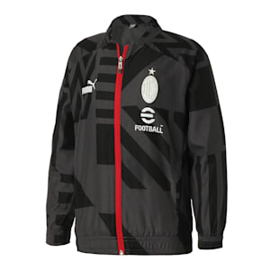 A.C. Milan Football Prematch Jacket Youth, Puma Black-Asphalt
