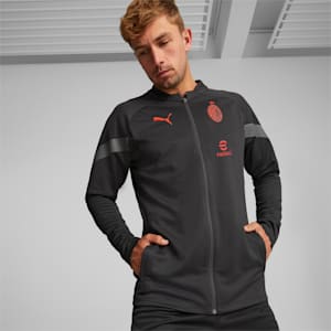 A.C. Milan Men Football Training Slim Fit Jacket, Puma Black-Asphalt, extralarge-IND
