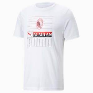 A.C. Milan Football ftblCore Men's T-Shirt, Puma White-Tango Red