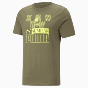 A.C. Milan Football ftblCore Men's T-Shirt, Dark Green Moss-Yellow Alert, extralarge-IND