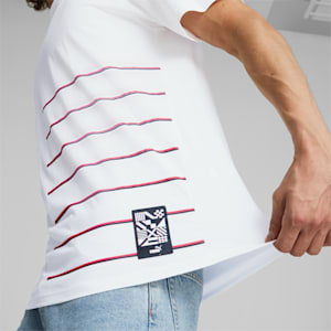Camiseta A.C. Milan ftblCulture para hombre, Puma White-Tango Red