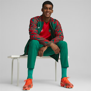 Morocco Football Prematch Jacket Men, Puma Red-Power Green