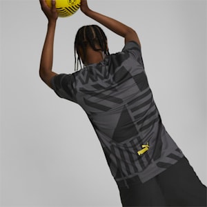 Camiseta de fútbol de concentración de Borussia Dortmund para hombre, Puma Black-Asphalt
