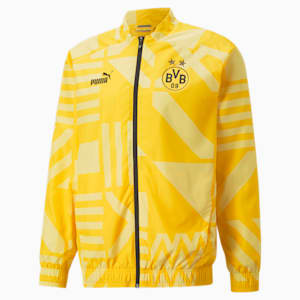 Borussia Dortmund Football Prematch Jacket Men, Cyber Yellow