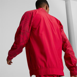 Serbia Football Prematch Jacket Men, Chili Pepper-Victory Gold