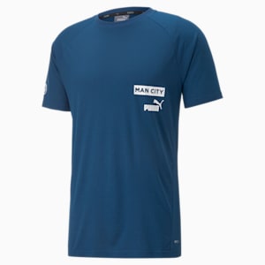 Manchester City F.C. Casuals Football Tee Men, Sailing Blue-Puma White