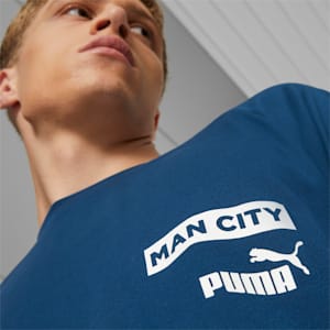 メンズ マンチェスター シティー MCFC カジュアル 半袖 Tシャツ, Sailing Blue-Puma White