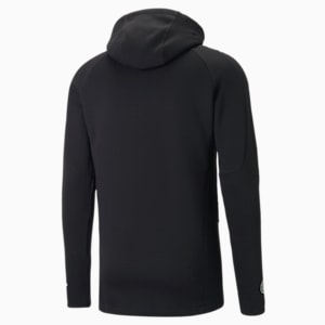 Manchester City F.C. Football Casuals Hooded Jacket Men, Cotton Black-Puma White
