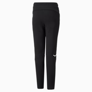 Manchester City F.C. Football Casuals Pants Youth, Cotton Black-Puma White
