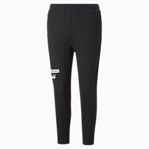 Manchester City F.C. Football Casuals Pants Women, Cotton Black-Puma White