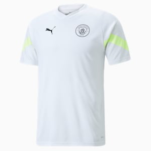 Manchester City F.C. Men's Football Training Jersey, Puma White-Fizzy Light