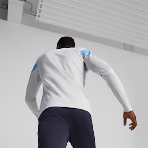 Manchester City F.C. Football Quarter-zip Men's Training Top, Gray Violet-Team Light Blue