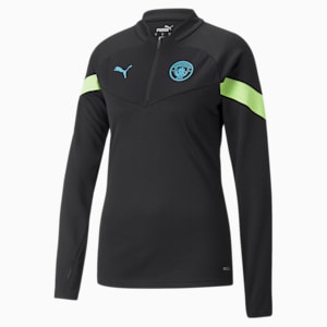 Manchester City F.C. Football Quarter-zip Training Top Women, Puma Black-Fizzy Light