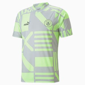 Manchester City F.C. Football Prematch Jersey Men, Gray Violet-Fizzy Light