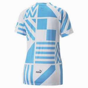 Manchester City F.C. Football Prematch Jersey Women, Puma White-Team Light Blue
