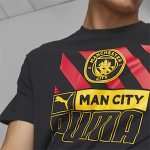 MCFC FtblCore Men's T-Shirt, Puma Black-Tango Red
