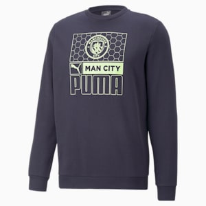 Manchester City F.C. FtblCore Men's Crew Sweatshirt, Parisian Night-Fizzy Light, extralarge-IND