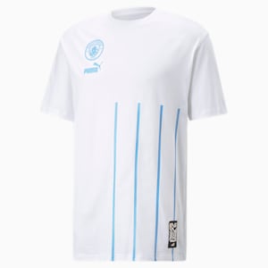 MCFC FtblCulture Men's T-Shirt, Puma White-Team Light Blue, extralarge-IND