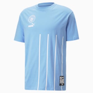 MCFC FtblCulture Men's T-Shirt, Team Light Blue-Puma White, extralarge-IND