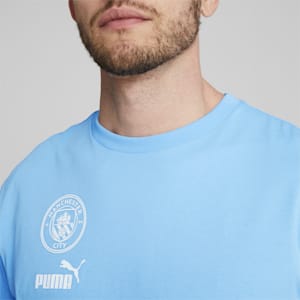 Manchester City F.C. ftblCulture Men's Tee, Team Light Blue-Puma White