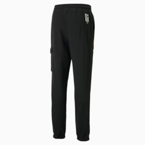 Manchester City F.C. ftblCulture Men's Regular Fit Sweatpants, Puma Black-Tango Red, extralarge-IND