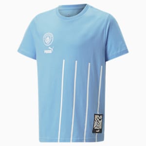 Manchester City F.C. ftblCulture Tee Youth, Team Light Blue-Puma White