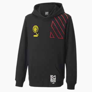 Manchester City F.C. ftblCulture Hoodie Youth, Puma Black-Tango Red