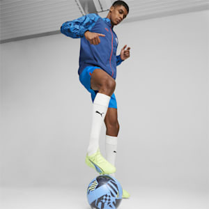 Iceland Football Prematch Jacket Men, Electric Blue Lemonade-Puma Red