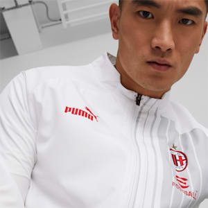 Chamarra A.C. Milan para antes del partido para hombre, PUMA White-Tango Red