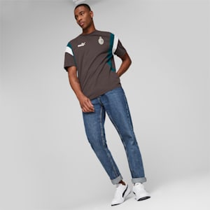 A.C Milan Ftbl Archive Men's Relaxed Fit T-Shirt, Flat Dark Gray-Varsity Green, extralarge-IND