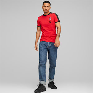 メンズ ACミラン ACM フットボールヘリテージ 半袖 Tシャツ, Tango Red -PUMA Black
