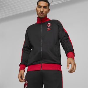 A.C. Milan FtblHeritage T7 Men's Football Track Jacket, PUMA Black-Tango Red, extralarge-IND