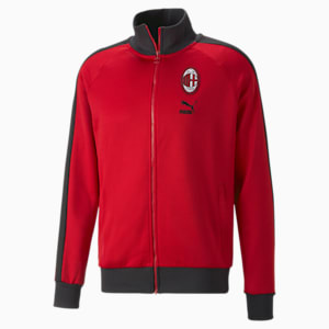 A.C. Milan FtblHeritage T7 Men's Football Track Jacket, Tango Red -PUMA Black, extralarge-IND
