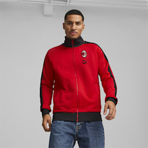 A.C. Milan FtblHeritage T7 Men's Football Track Jacket, Tango Red -PUMA Black, extralarge-IND