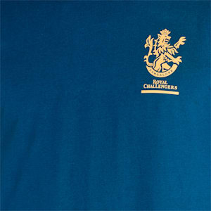 Royal Challengers Bangalore Graphic Men's Regular Fit T-Shirt, Intense Blue-Puma White, extralarge-IND