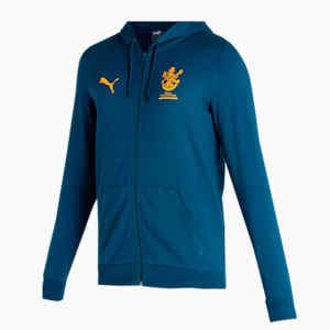 Royal Challengers Bangalore Graphic Men's Full-Zip Hoodie, Intense Blue-Mineral Yellow, extralarge-IND