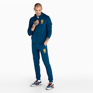 Royal Challengers Bangalore Graphic Men's Full-Zip Hoodie, Intense Blue-Mineral Yellow, extralarge-IND
