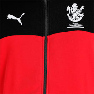 Royal Challengers Bangalore Colourblocked Men's Full-Zip Jacket, Puma Black-High Risk Red