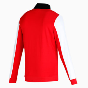 Royal Challengers Bangalore Colourblocked Men's Full-Zip Jacket, Puma Black-High Risk Red