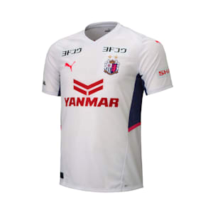 メンズ セレッソ 2022 半袖 2ND ゲームシャツ, Puma White-Light Gray AOP