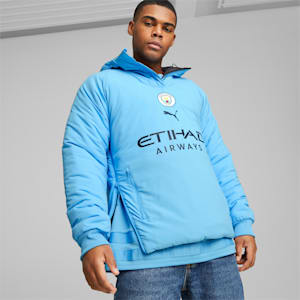 Manchester City F.C. Half-Zip Reversible Jacket Men, Team Light Blue-PUMA Black