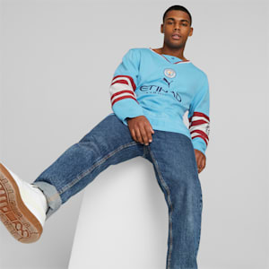 Manchester City F.C. Oversized Winter Jersey Men, Team Light Blue-PUMA White