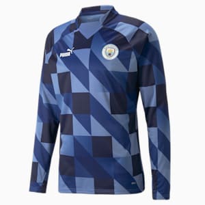 Manchester City F.C. Prematch Sweatshirt Men, Lake Blue-PUMA Navy