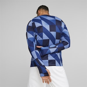 メンズ マンチェスター シティー MCFC プレマッチ 長袖 シャツ, Lake Blue-PUMA Navy