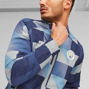 メンズ マンチェスター シティー MCFC プレマッチ ジャケット, Cool Mid Gray-PUMA Navy